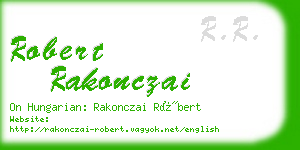 robert rakonczai business card